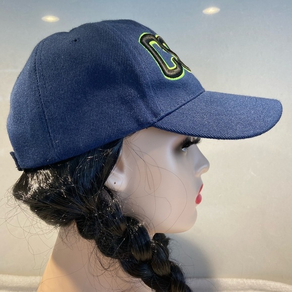 CSI Navy Blue Adjustable Baseball Hat Unisex One Size - Picture 4 of 7